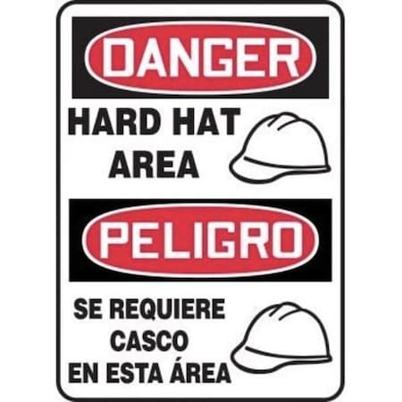 Accuform BILINGUAL OSHA DANGER Safety Sign HARD SBMPPA106XT